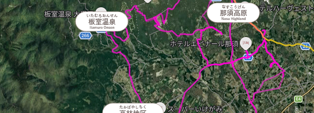 観光マップで板室温泉方面を表示した小地図